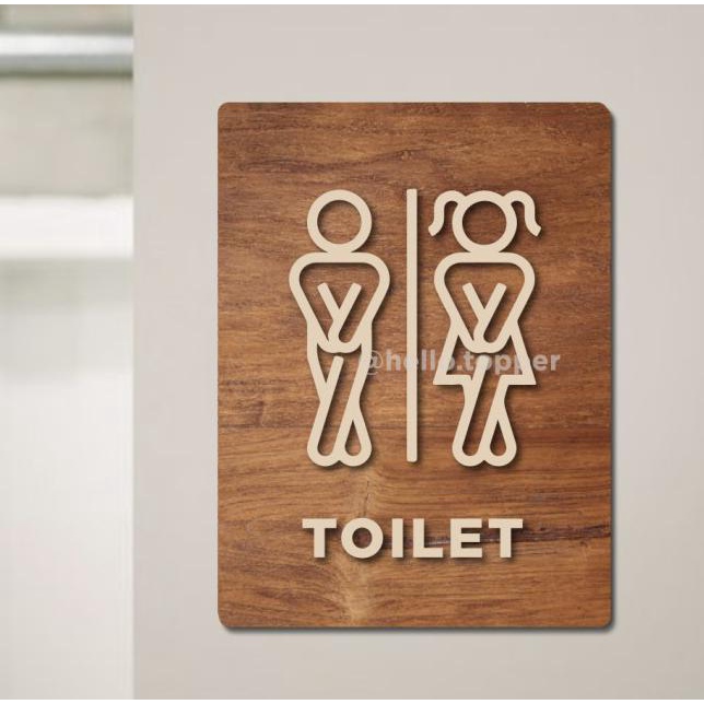 

Boleh Diadu Toilet Sign Unik Kayu| Signage Toilet Unik | Papan Kayu Terpercaya