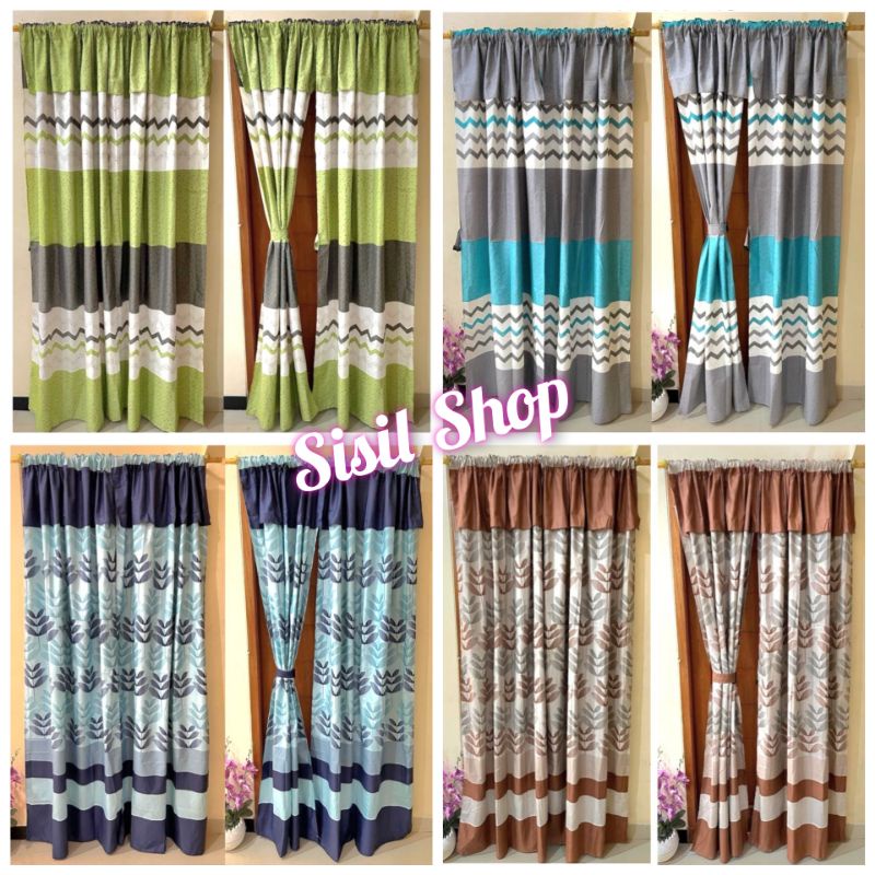 Gorden Serut Motif Terbaru / Gorden Pintu Dan Jendela Model Serut Gratis Tali  Ikat Gorden