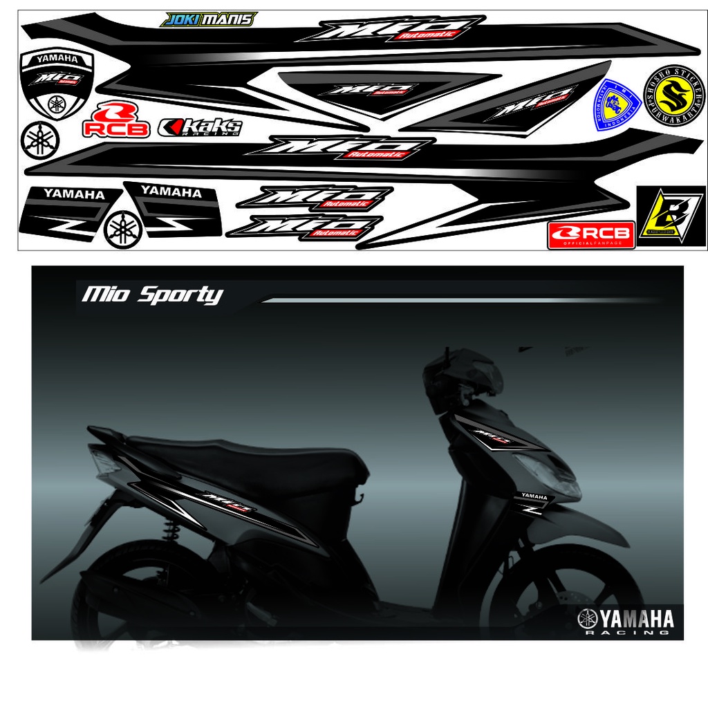 STRIPING STIKER VARIASI MIO SMILE/SPORTY MOTIF TERBARU STIKER STRIPING YAMAHA MIO SPORTY VARIASI HIT