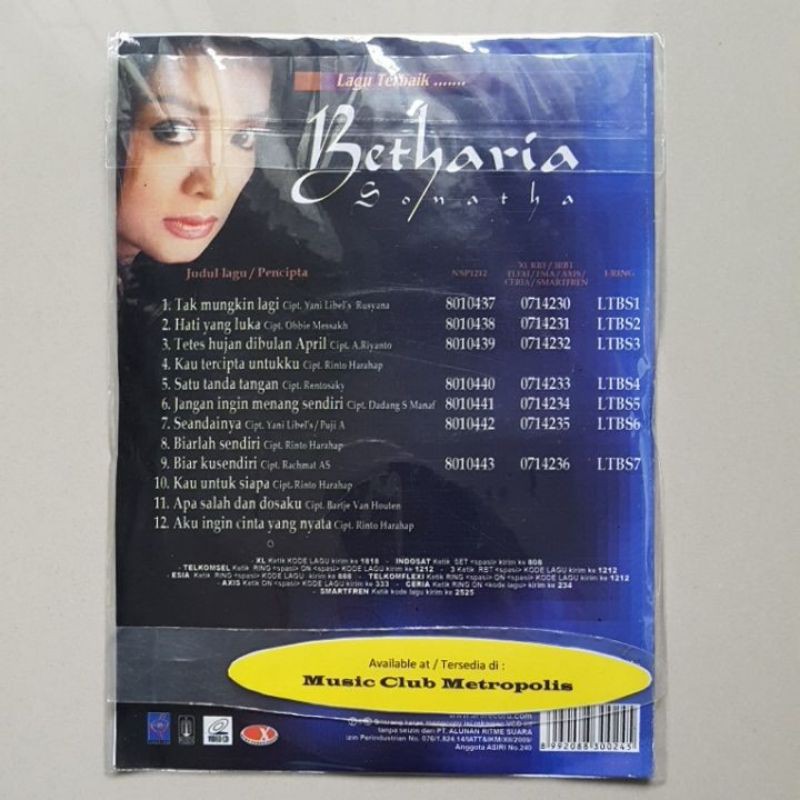 Vcd Karaoke Betharia Sonata Lagu Terbaik Shopee Indonesia