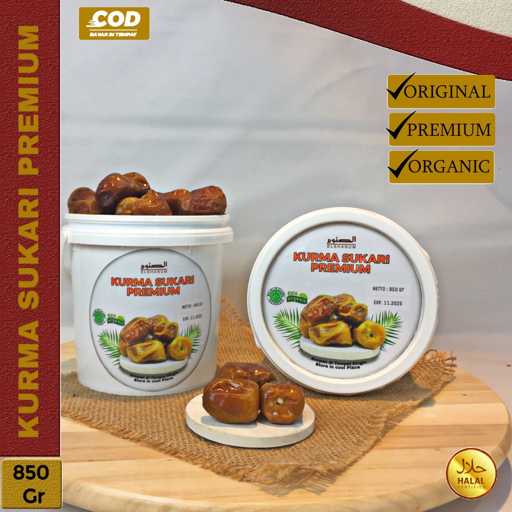

Kurma Sukari Ember 850gr Premium / Kurma Sukari Organic