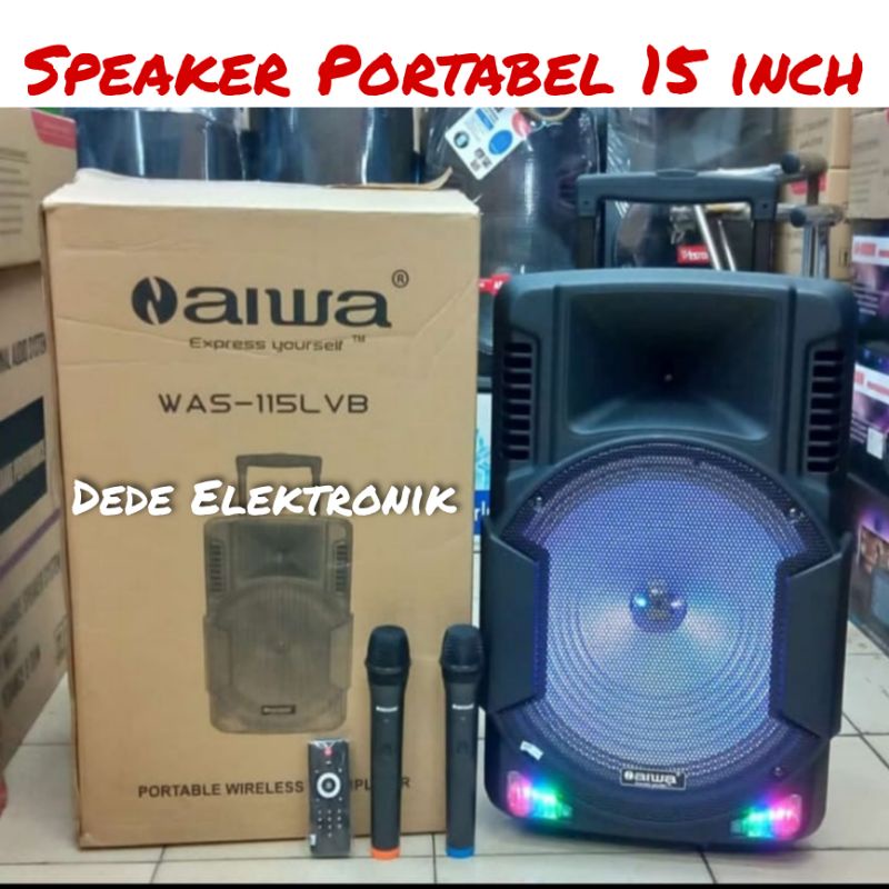 Speaker Portable N Aiwa Wass 115 Lvb Speaker Portable Wireless 15 Inch