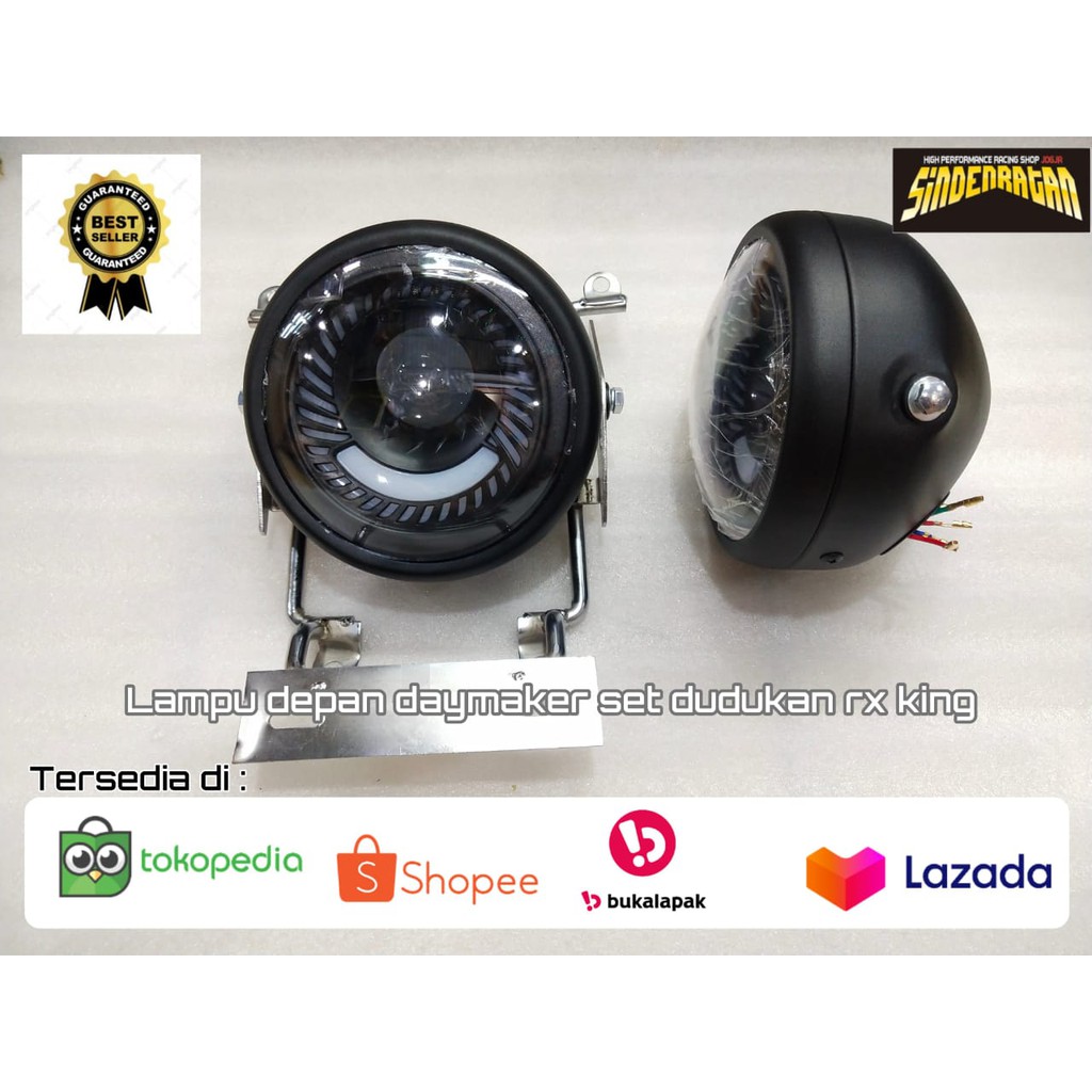 Lampu daymaker turbo set dudukan lampu rx king dan byson
