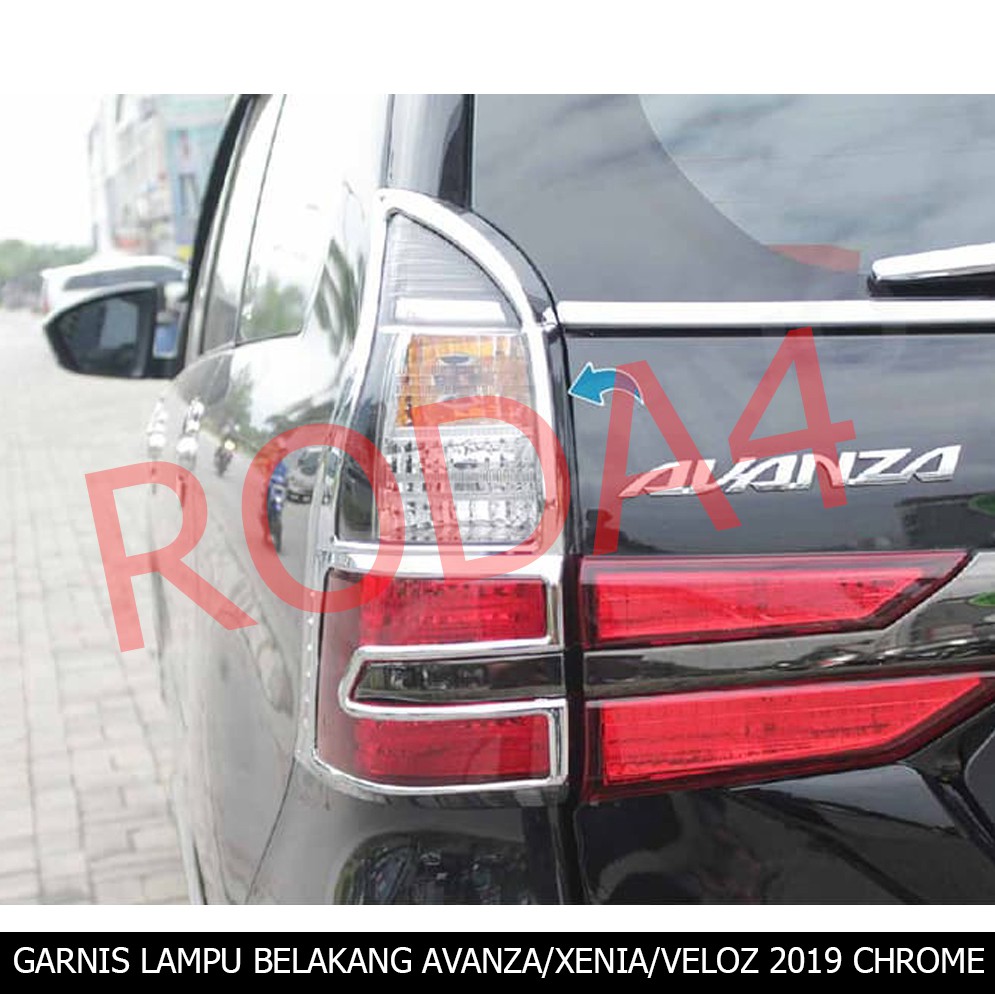 Garnish Lis Lampu Belakang Avanza Veloz Great Xenia 2019 Full Chrome