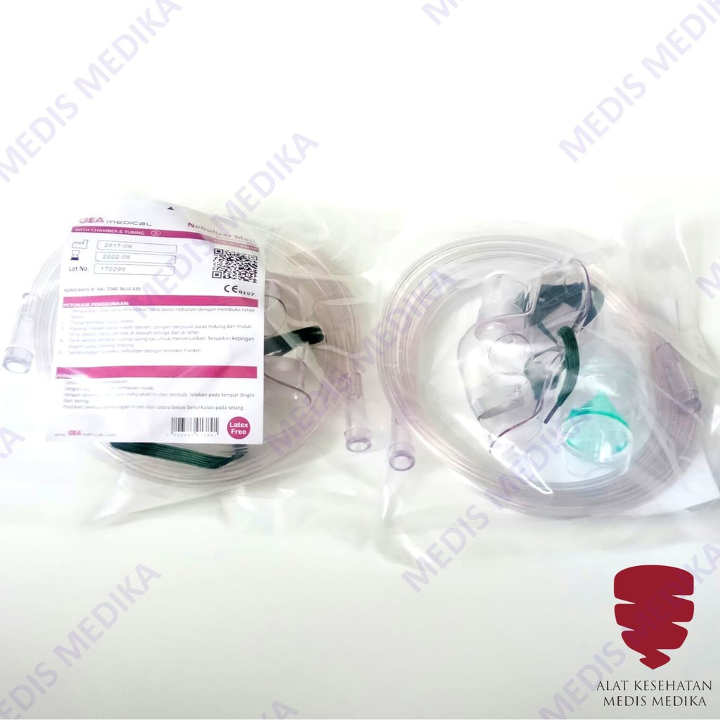 Masker Nebulizer M Anak GEA Nebuliser Mask Nebul Udara Uap Alat Bantu Pernafasan Child Medium