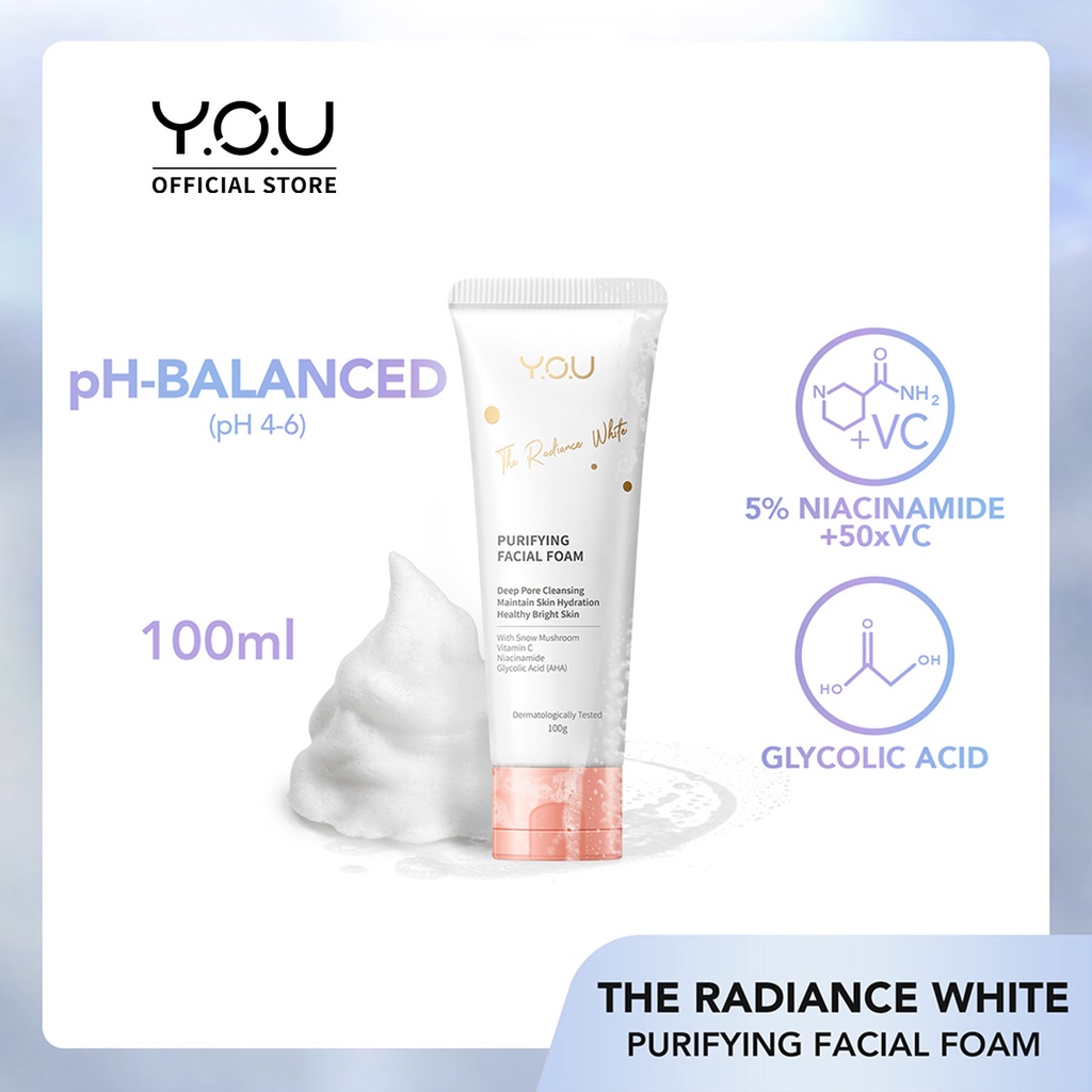 ⭐️ Beauty Expert ⭐️ YOU The Radiance White Purifying Facial Foam |White Active Night Gel 30g