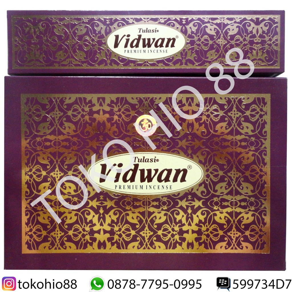 Hio / Dupa India Wangi Merk Tulasi Vidwan Incense Sticks Aromateraphy