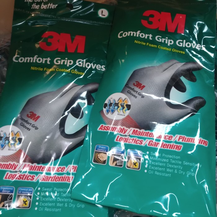 

Premium 3M Comfort Grip Gloves Size L Sarung Tangan