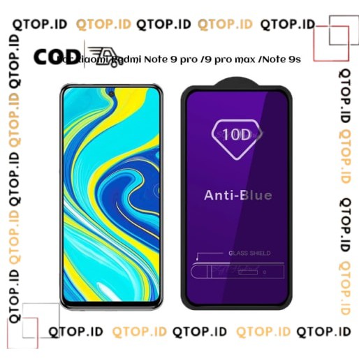 Tempered glass 10D XIAOMI 9c/ 9/Note 8/8a pro/Note 9/8/7/Note 7 full screen premium [QTOP.ID]