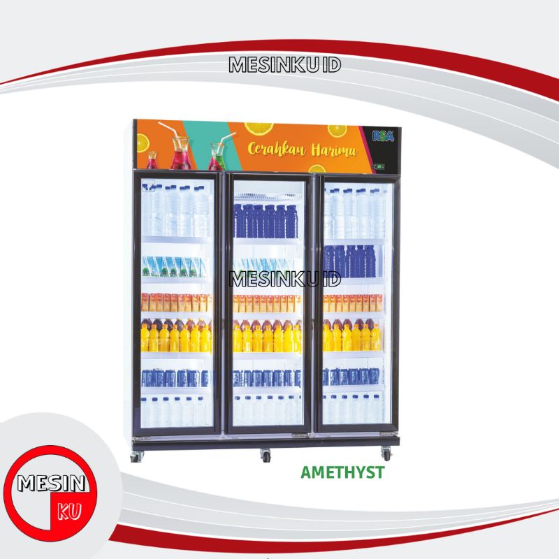 Showcase Chiller RSA AMETHYST Display Cooler 3 Pintu Showcase Minuman RSA