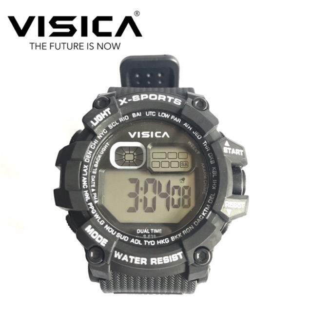 Jam tangan sporty digital fashion watch visica anti air diameter besar