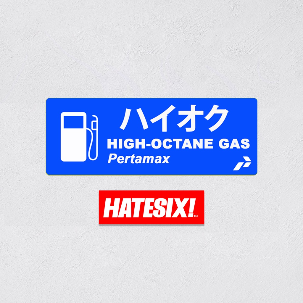 Stiker Decal Tangki bahan bakar feul tank Mobil atau motor ala Jepang Hatesix