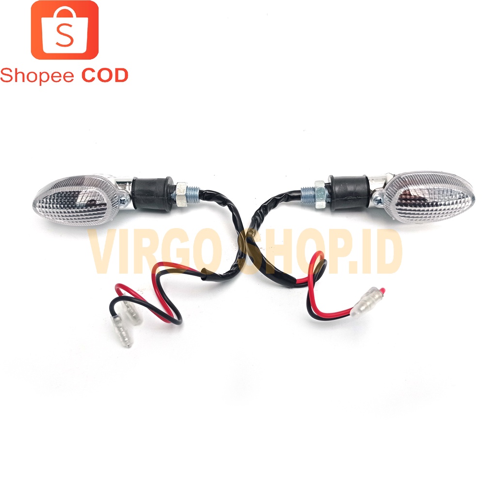 2 pcs / Sepasang kanan kiri Lampu Sen Model Vixion Mini Kaca Bening Universal / Lampu Sen / Lampu Kaca / Lampu Sen Vixion / Vixion / Lampu / Lampu Vixion / Sepeda  Motor / Lampu Mini