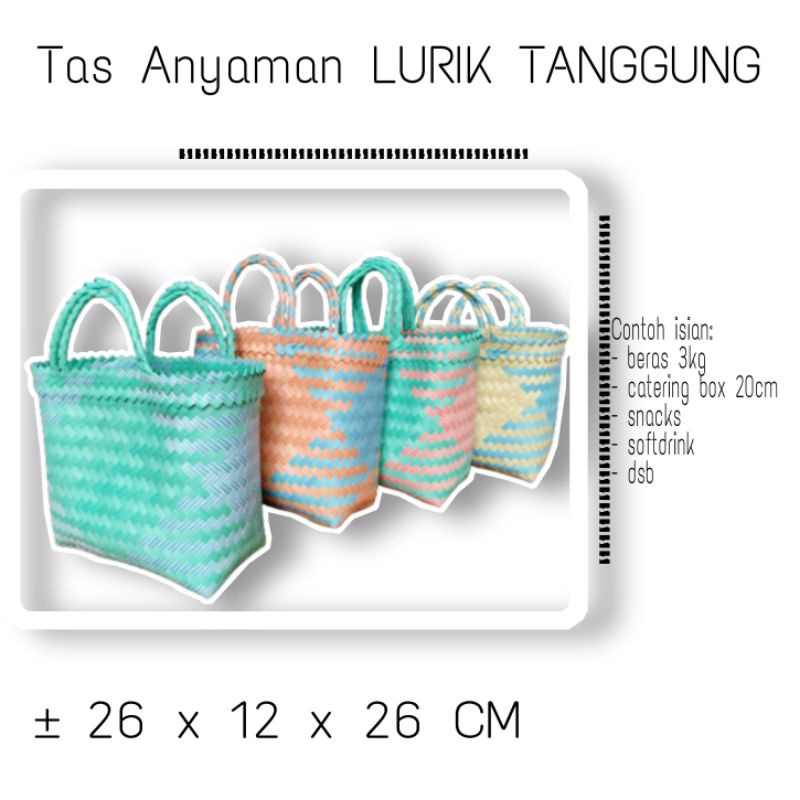 

(Isi 7pcs) Tas lurik TANGGUNG / tas pasar / tas souvenir