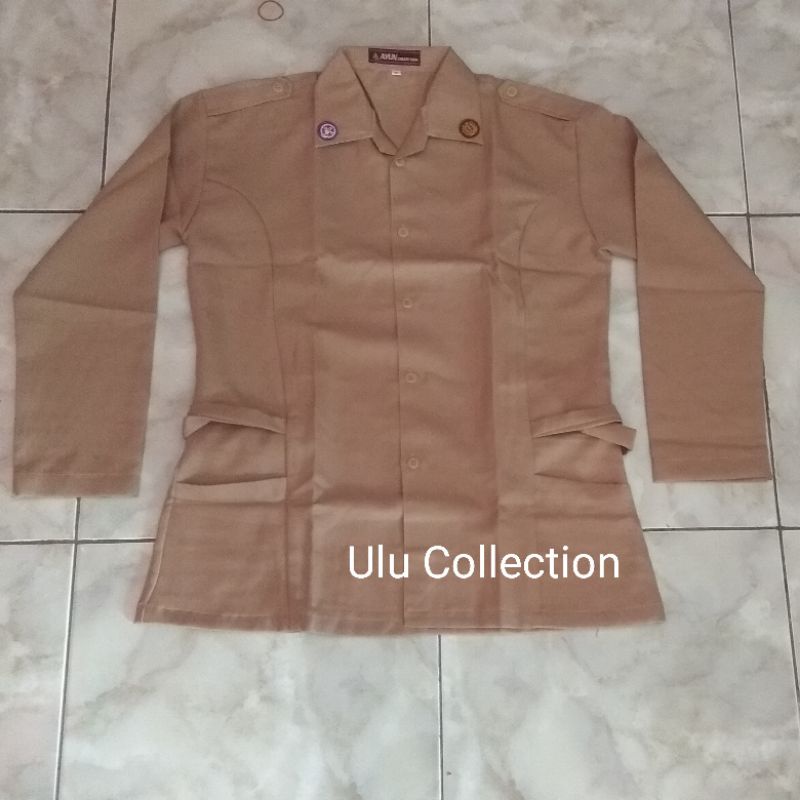 Baju Pramuka Larici bertali pinggang