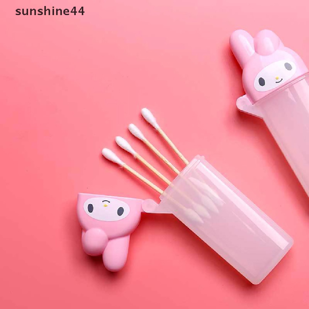 Sunshine Kotak Penyimpanan Cotton Bud Motif Kartun Hello Kitty My Melody