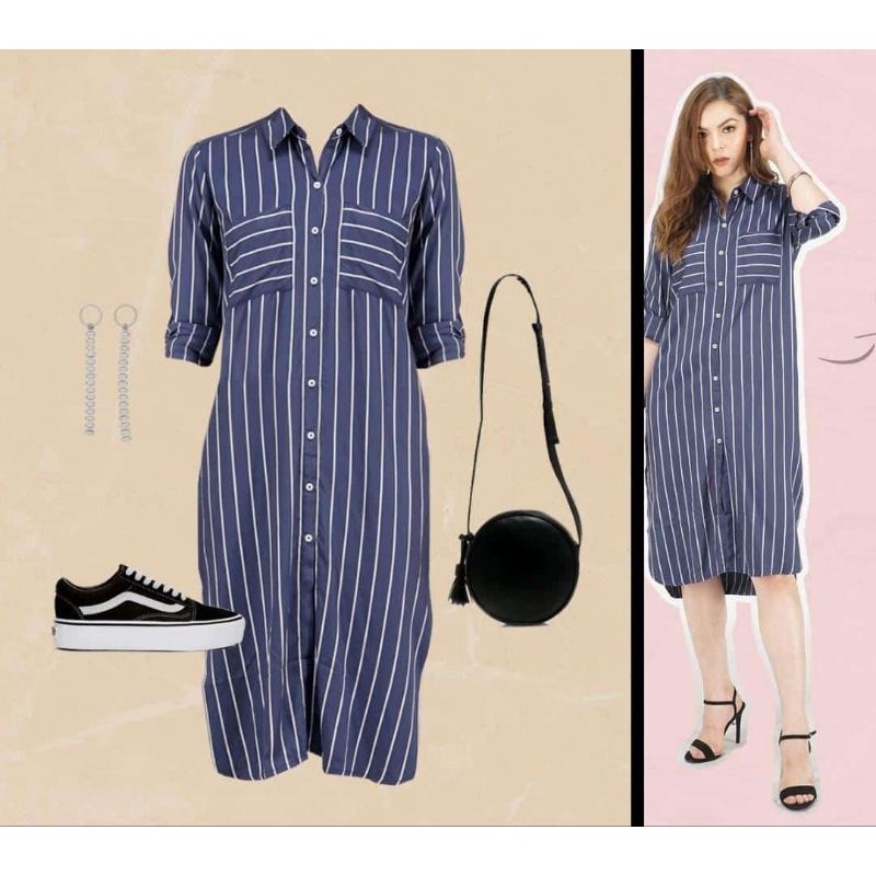 kemeja tunik LOGO JEANS