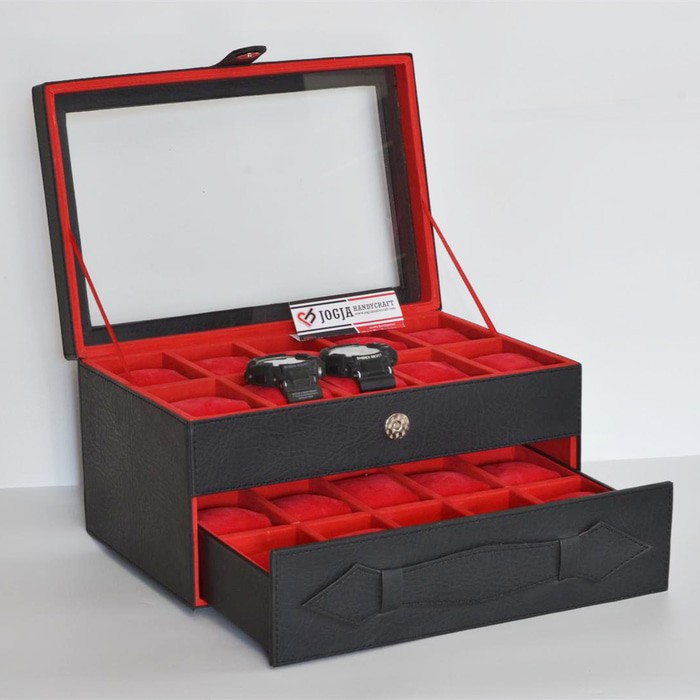 PROMO - Kotak Tempat Jam Tangan isi 20 JUMBO / Large Size Watch Box