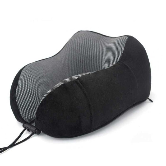 Bantal Leher Empuk U-Shape Foldable Travel Neck Pillow