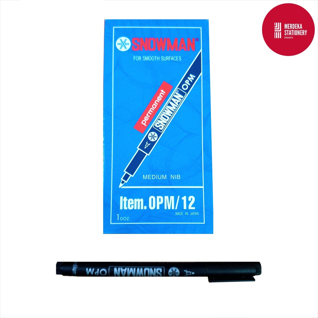 

Spidol/Sepidol/Marker Permanen Snowman OHP OPM MEDIUM HITAM