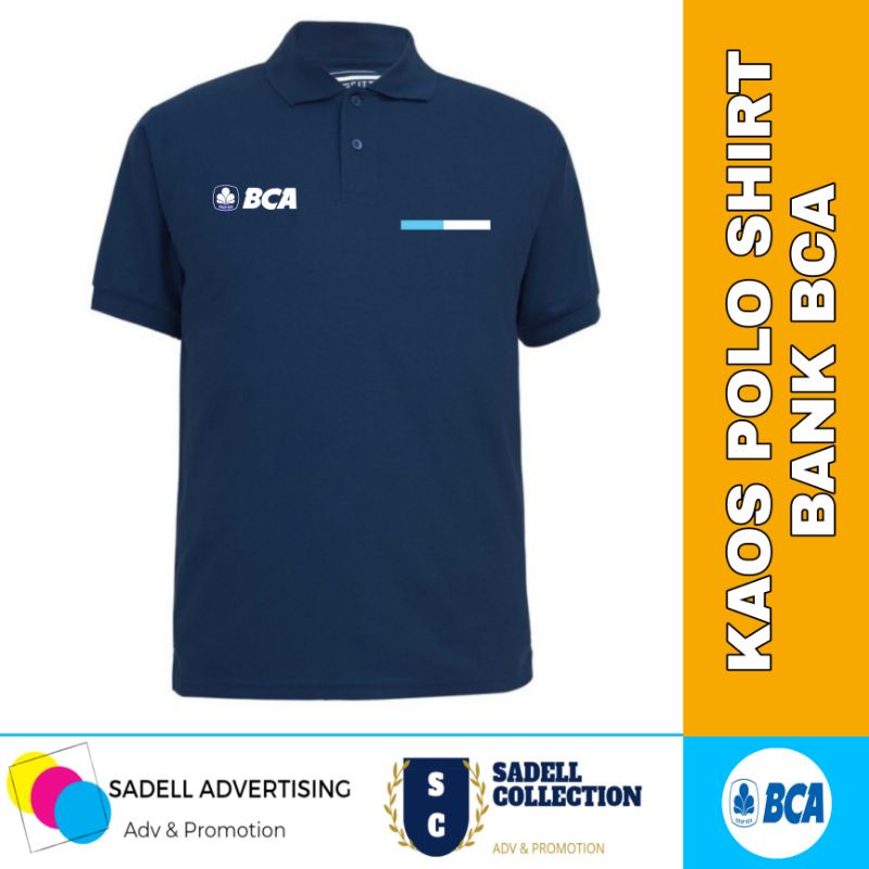 Kaos Bank BCA Kaos Polo Bank BCA Navy Lengan Pendek Pria