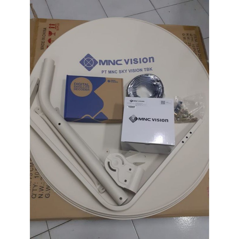 MNC VISION - INDOVISION 1 set Antena + Dekoder MNC Vision HD .jawara vision
