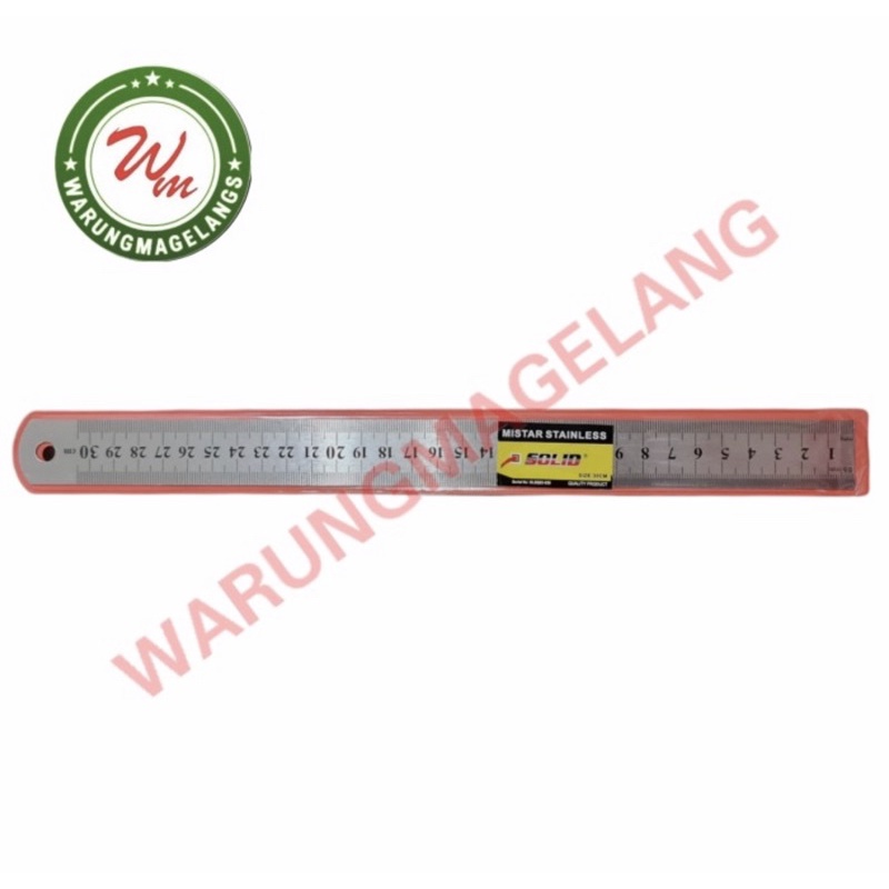 

Penggaris mistar 30 cm bahan stainless