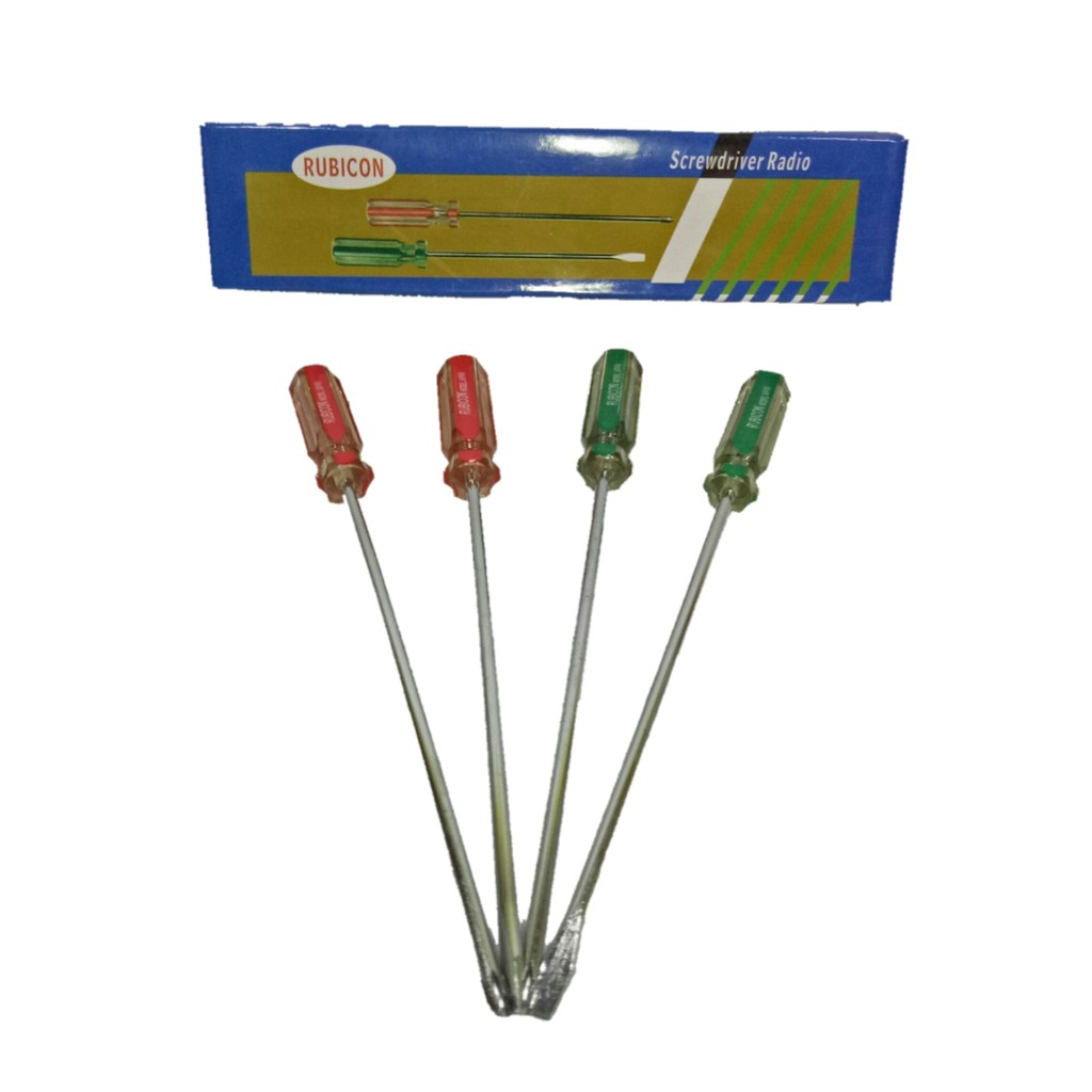 Obeng Radio Kristal Rubicon 6" Panjang