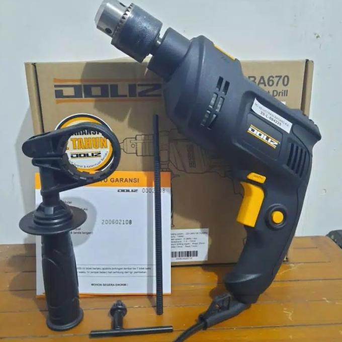 Mesin Bor 13mm Doliz BA670 Impact Drill 13mm Doliz Bor Bolak Balik
