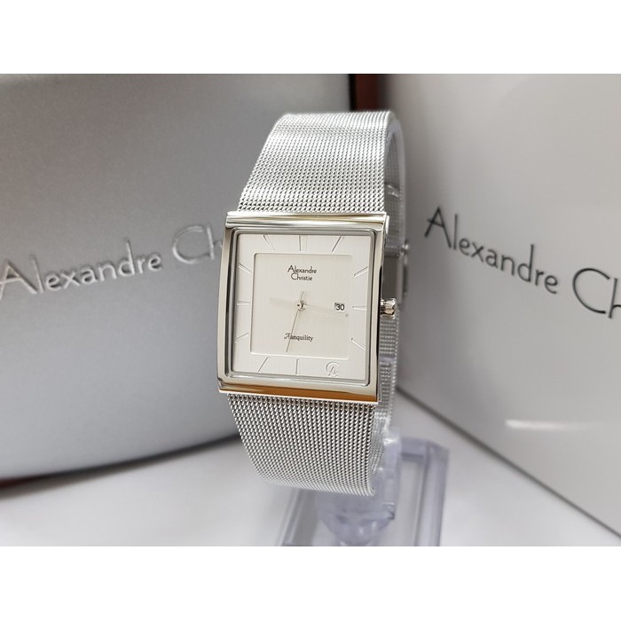 Jam tangan wanita alexandre christie original AC 8333LD FULL SILVER