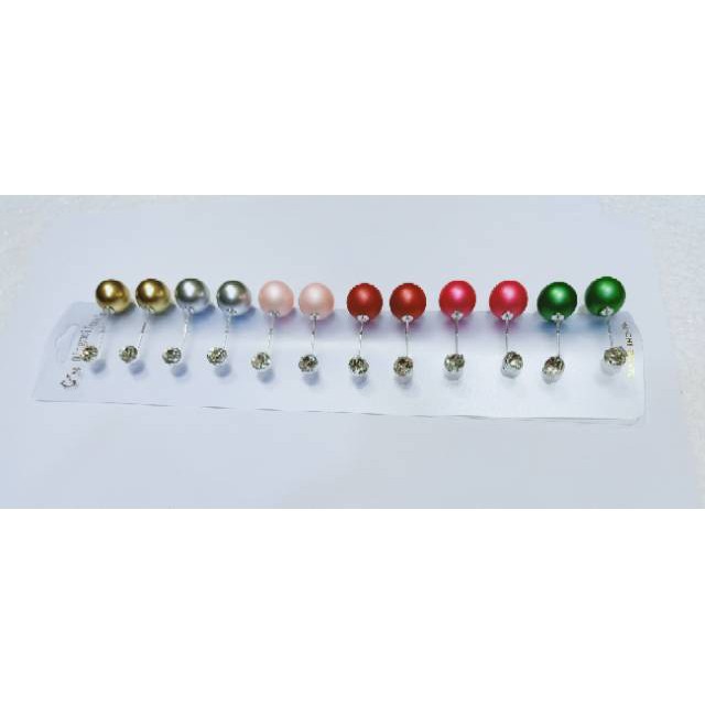 grosir  Bros tuspin isi 12 pcs jarum permata bola warna.