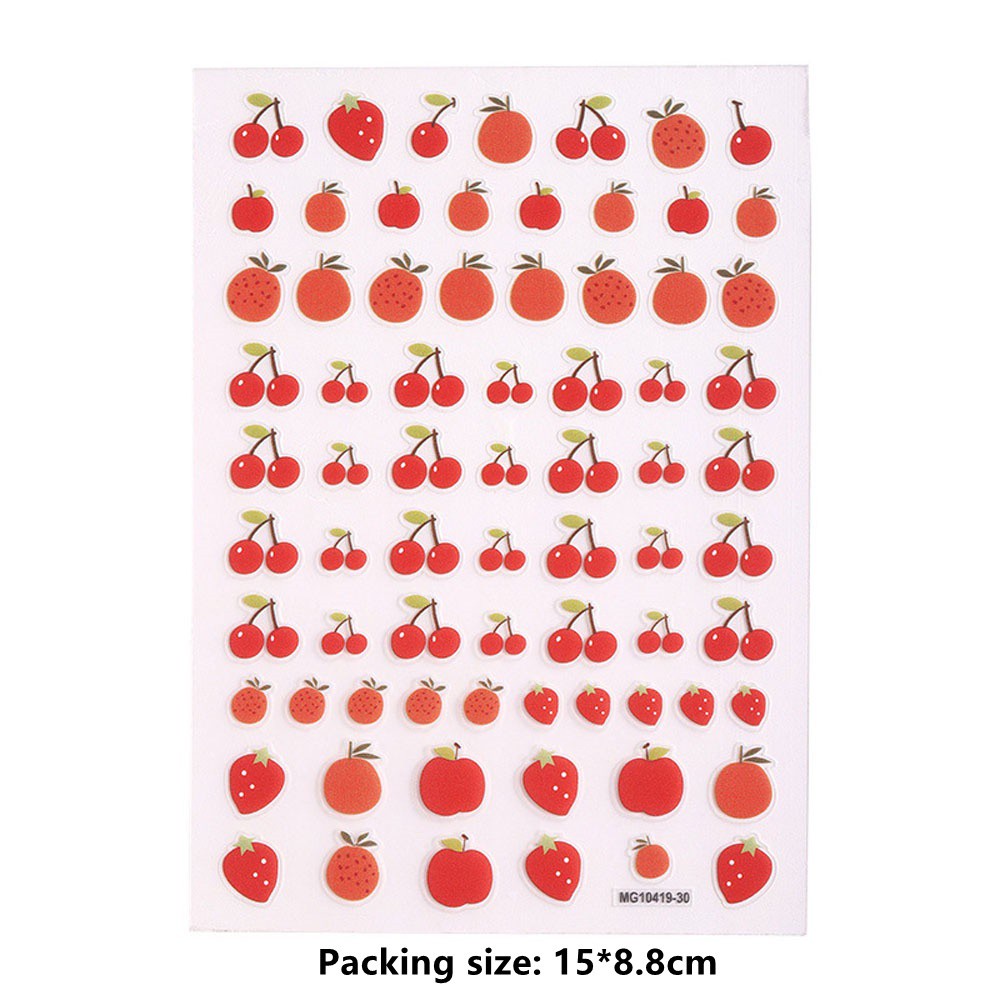 Mxbeauty Stiker Kuku Motif Buah Peach Gaya Jepang Untuk Dekorasi Nail Art / Manicure Diy