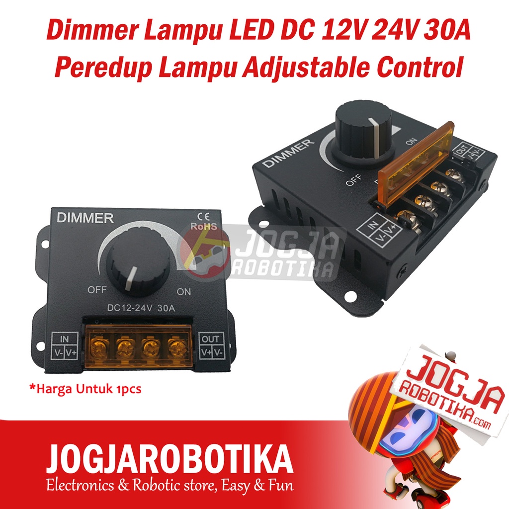 Dimmer Lampu LED DC 12V 24V 30A Peredup Lampu Adjustable Control