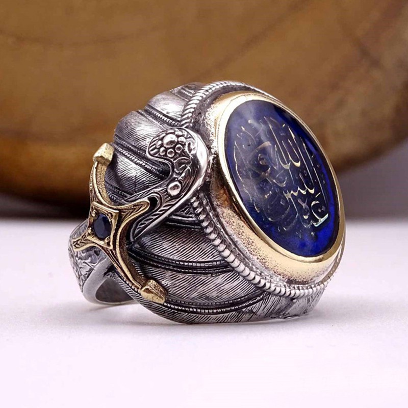 Cincin Logam Gaya Arab Vintage Fashion Pria dan Wanita