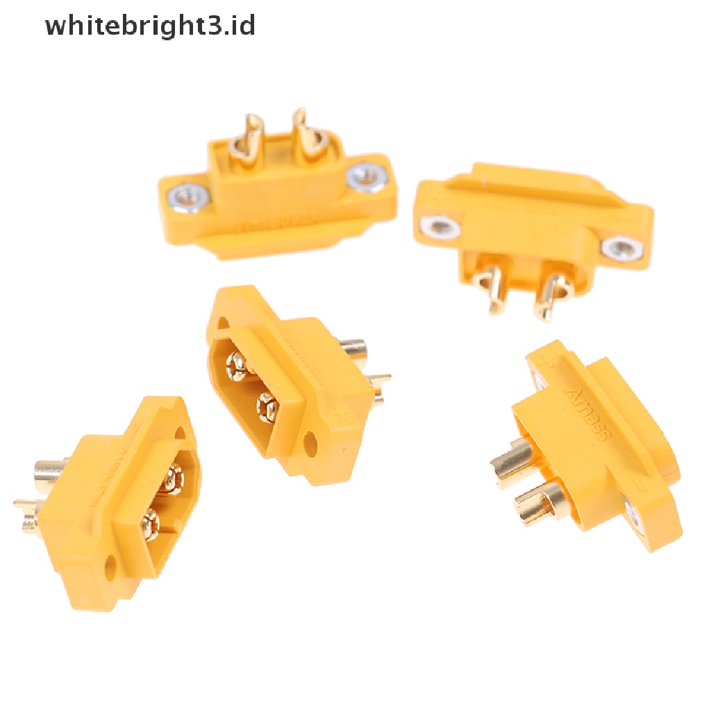 (whitebright3.id) 5pcs AMASS XT60E-M Plug XT60 Male Untuk RC Drone FPV Racing