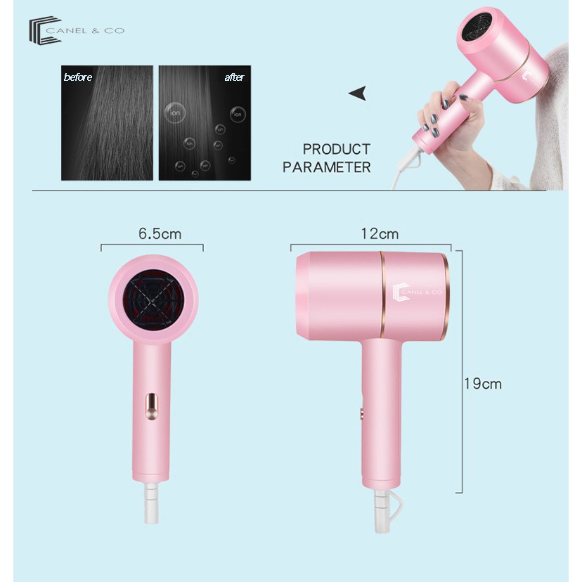 CANEL &amp; CO Profesional Haircare Blu-Ray Pengering Rambut Hair Dryer multifungsi multi-kecepatan disesuaikan cantik dan ringan styler