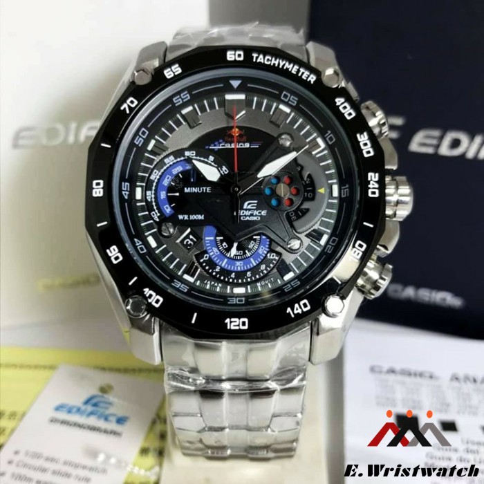 JAM TANGAN CASIO EDIFICE EF550 SILVER BLACK CASIO EDIFICE ORIGINAL EF 550 GARANSI