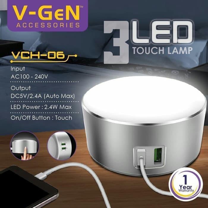 V-Gen 3 LED touch lamp + charger VCH-06