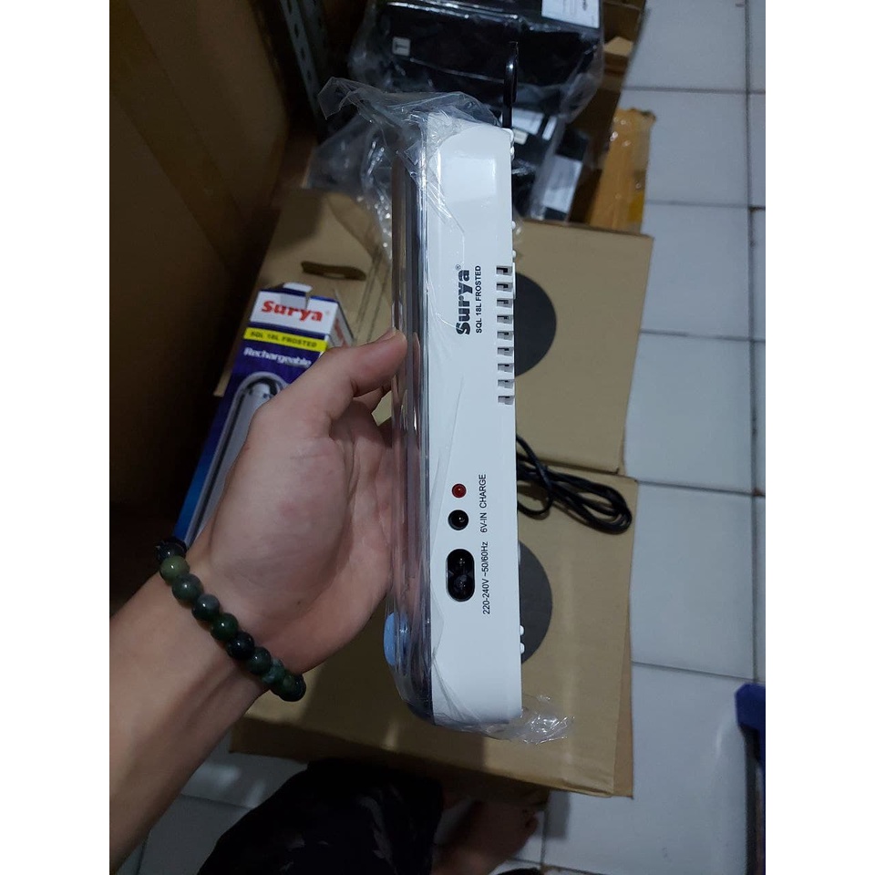 Surya SQL 18L Frosted Lampu Led Emergency Darurat Rechargeable