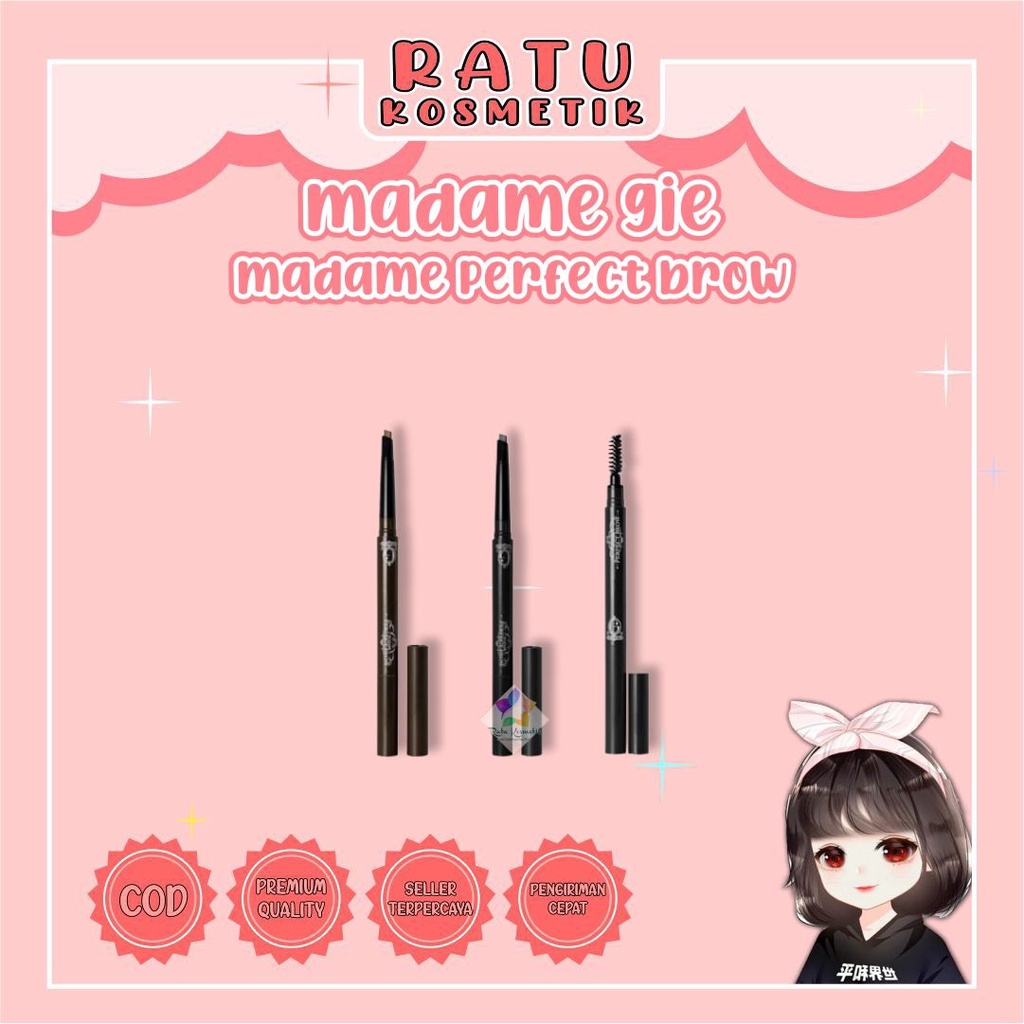 ❤ RATU ❤ Madame Gie Madame Perfect Brow - MakeUp Pensil alis Mekanik (✔️BPOM)