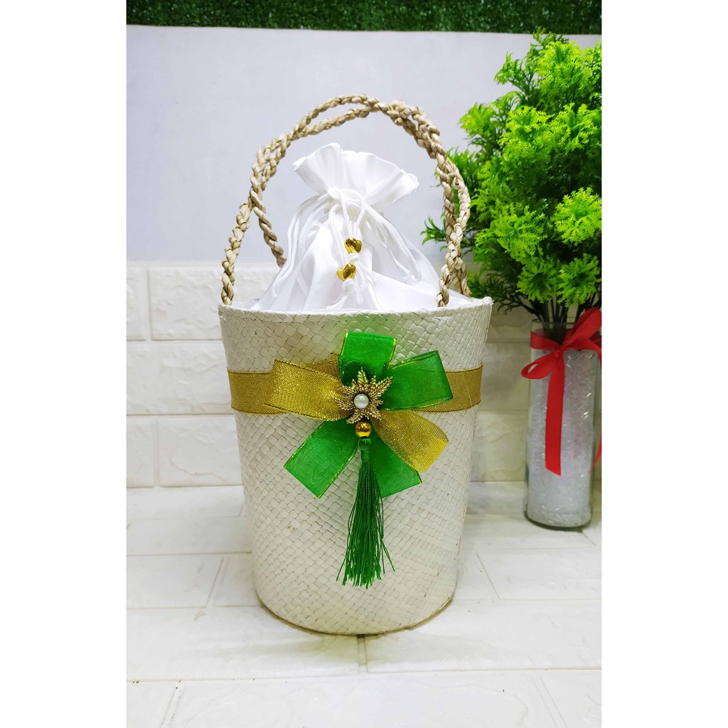 Keranjang Timba Pandan Warna Muat 2 sampai 3 Toples Cantik Elegant