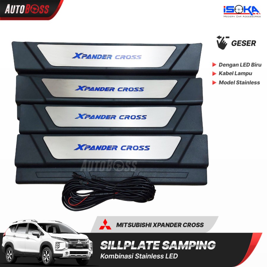 Sillplate / Sill Plate Samping + LED Stainless Xpander Cross