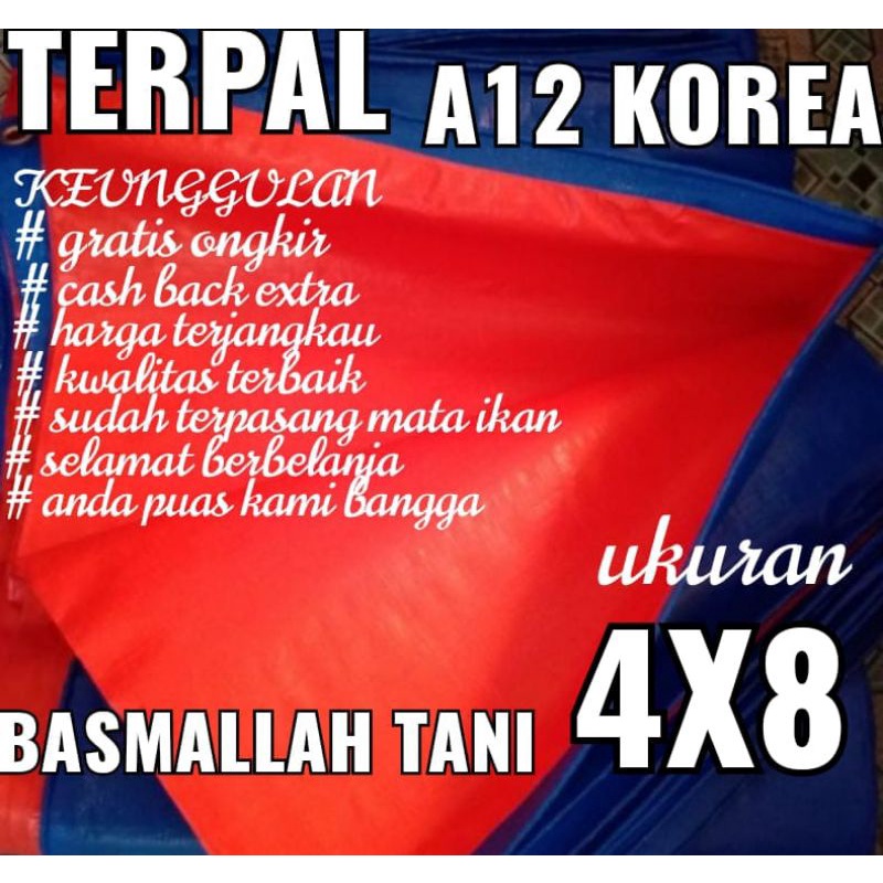 TERPAL PLASTIK A12 UKURAN 4X8 meter merk TRECK