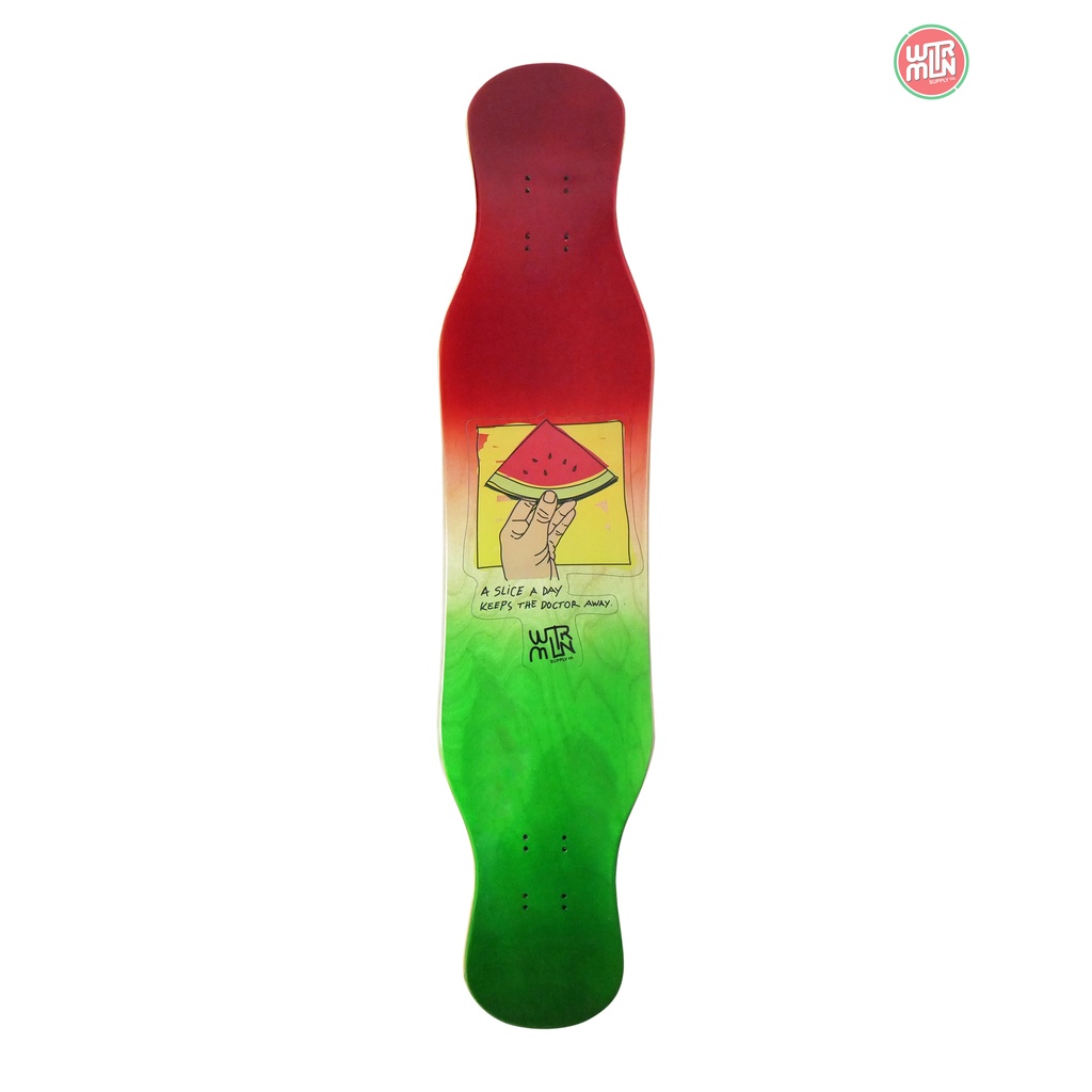 Longboard Dancing Board WTRMLN Supply Co "Slice A Day" Rasta Melon