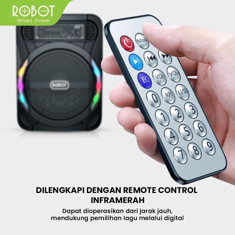 ROBOT Speaker Bluetooth RB450 Bluetooth 5.0 RGB Audio Wireless Super Bass - Garansi resmi 1 Tahun