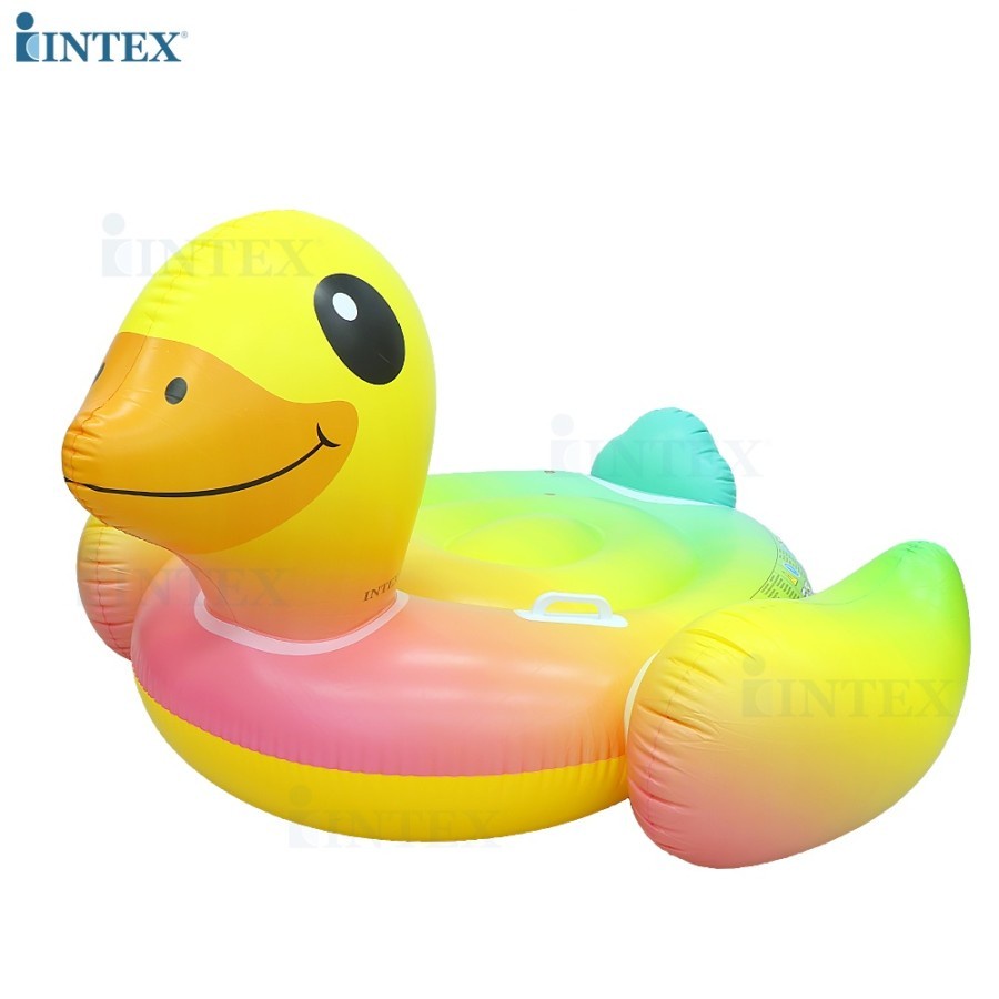 INTEX 57556 Pelampung Renang besar Yellow Duck Ride On Bebek 147cm