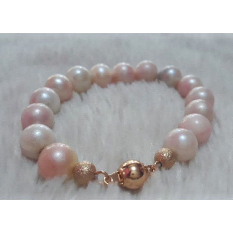 Gelang Mutiara Laut White Pink