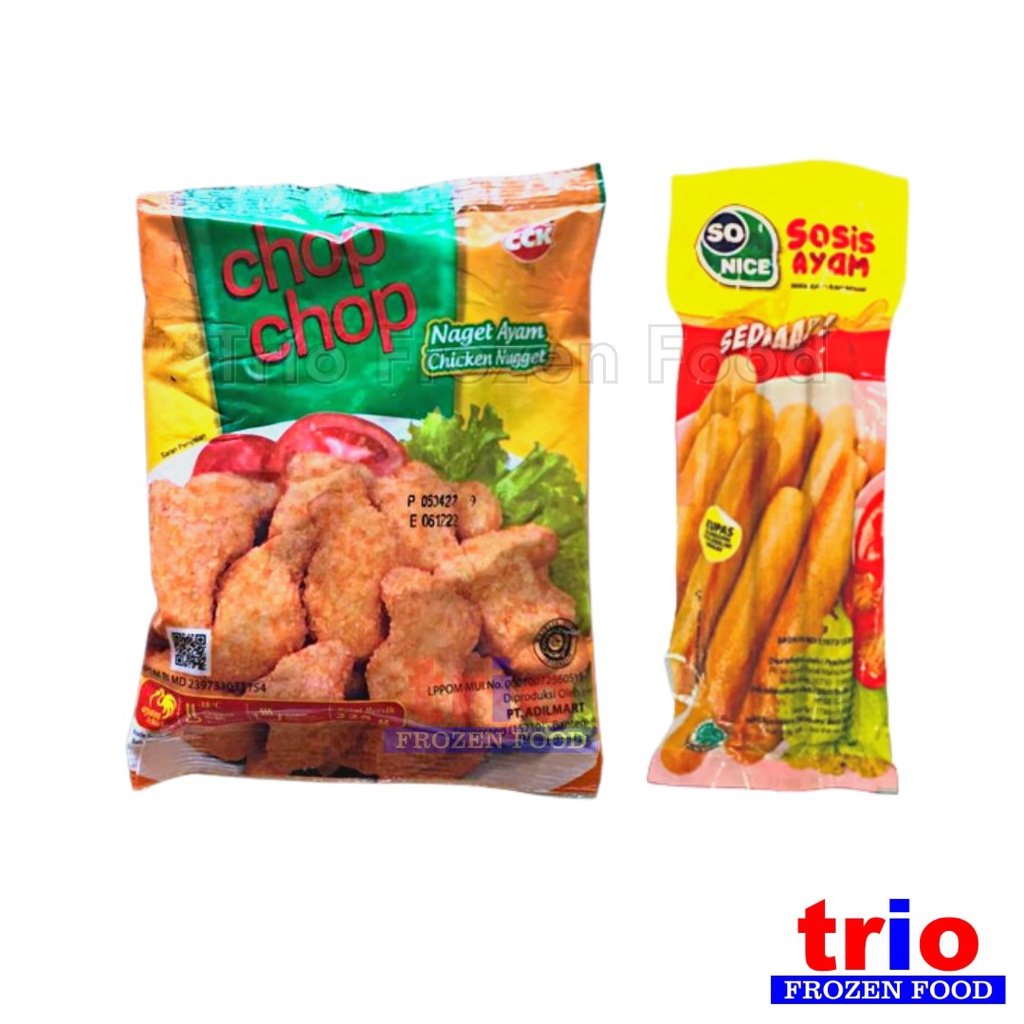 Chop-Chop Nugget 225gr Bonus Sosis ayam 3 pcs