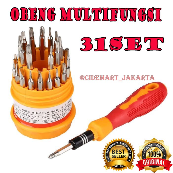 [ORIGINAL] OBENG SET 31 IN 1 SCREWDRIVER / OBENG PLUS / OBENG MINUS TERMURAH