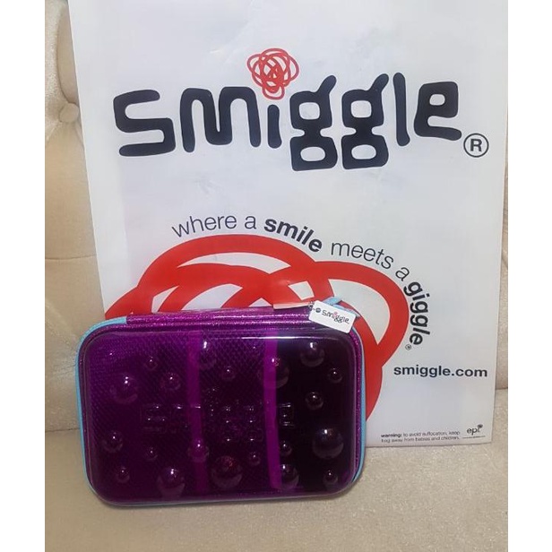 

Delia | Smiggle Hard Top Transparent Pencil Case Organizer Red / Purple